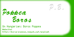 poppea boros business card